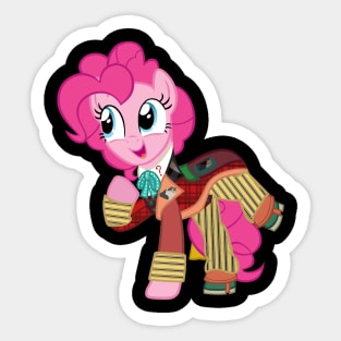 Pinkie Pie as the 6th Doctor Sticker